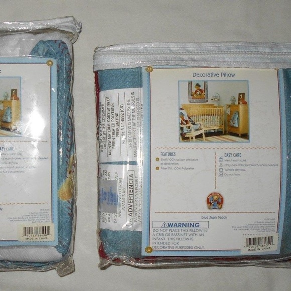 Bedding Vintage Rare Infant Baby 2 Pc Teddy Bear Crib Set Poshmark